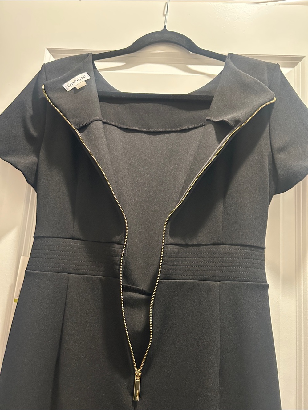 NWT Calvin Klein Black Belted Dress size 14 - Picture 9 of 10
